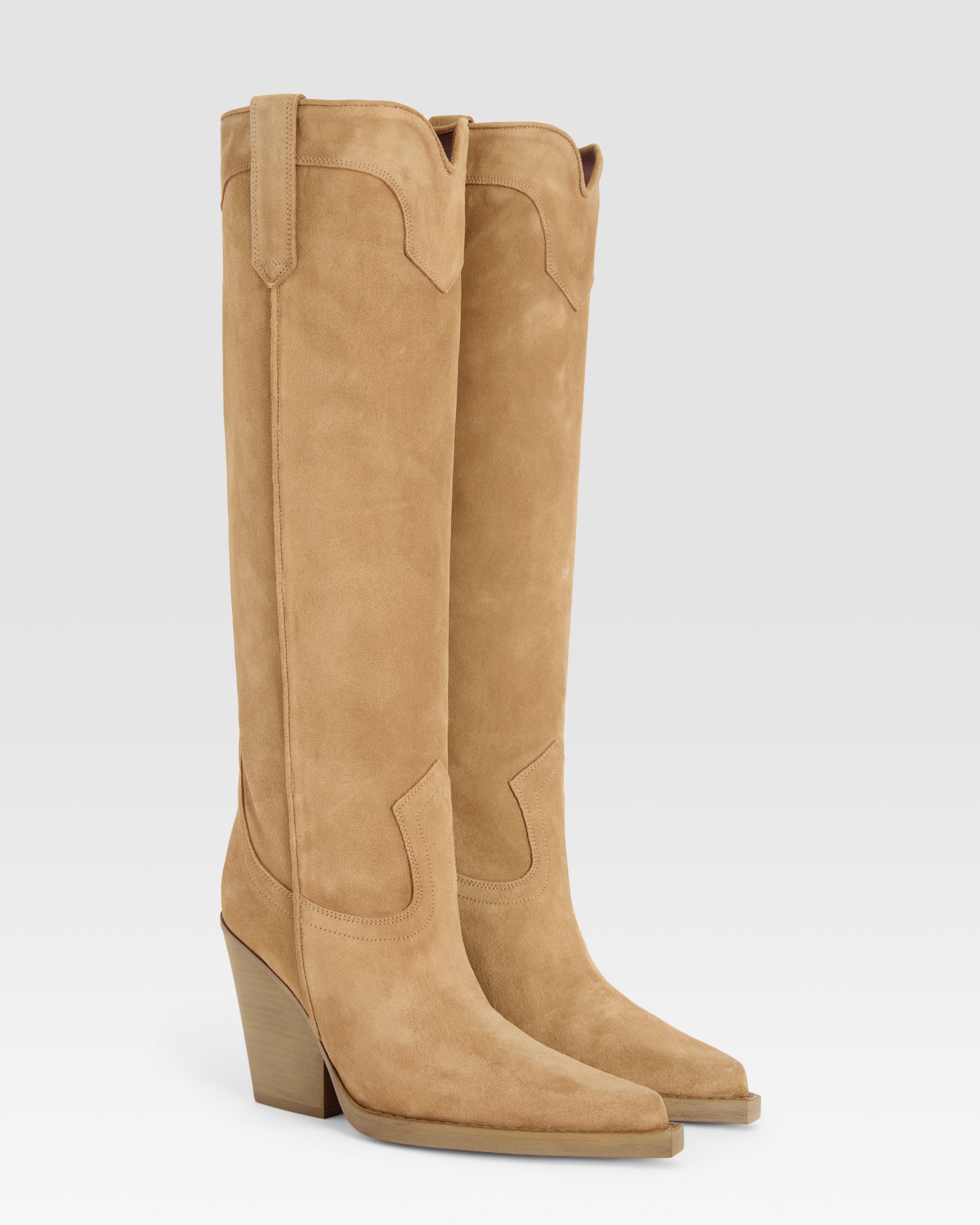 Texani in pelle scamosciata whisky