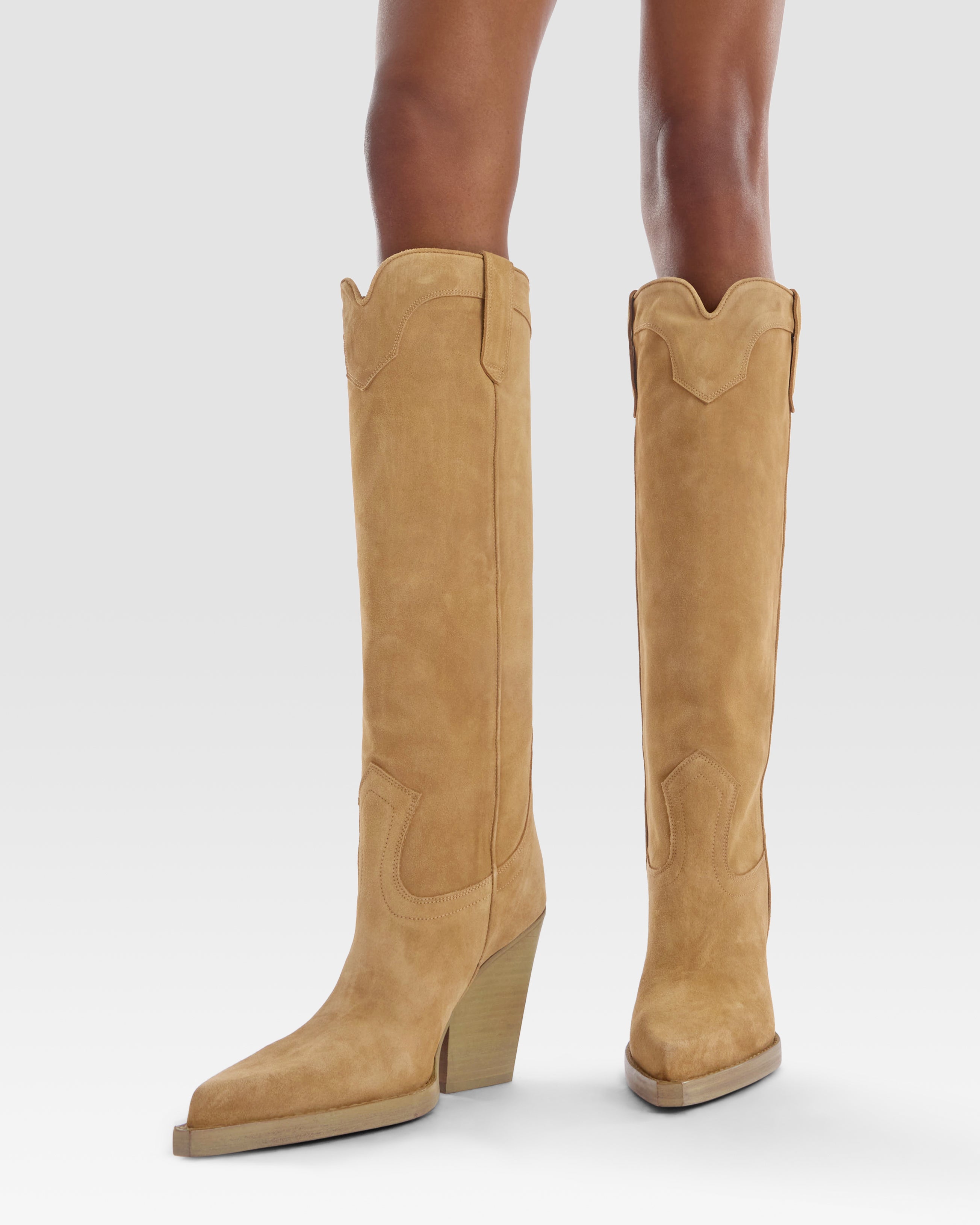 Texani in pelle scamosciata whisky