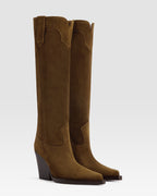 BOTTE WESTERN EN VEAU VELOURS