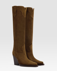BOTTE WESTERN EN VEAU VELOURS