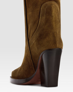 BOTTE WESTERN EN VEAU VELOURS