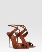 Sandals in desert rose patent leather