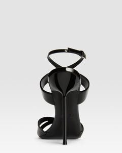 Sandalias de charol negro