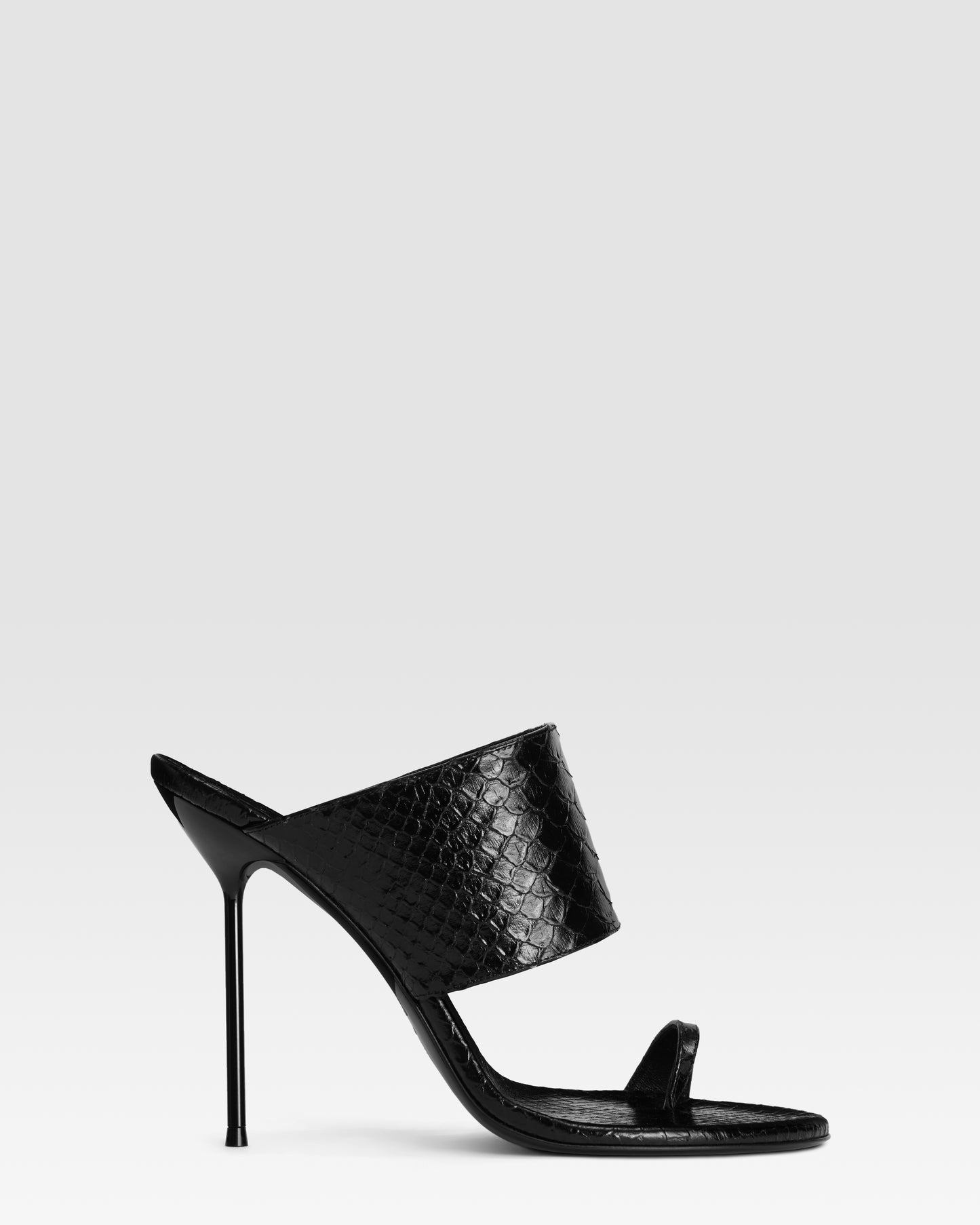 White leather slingback