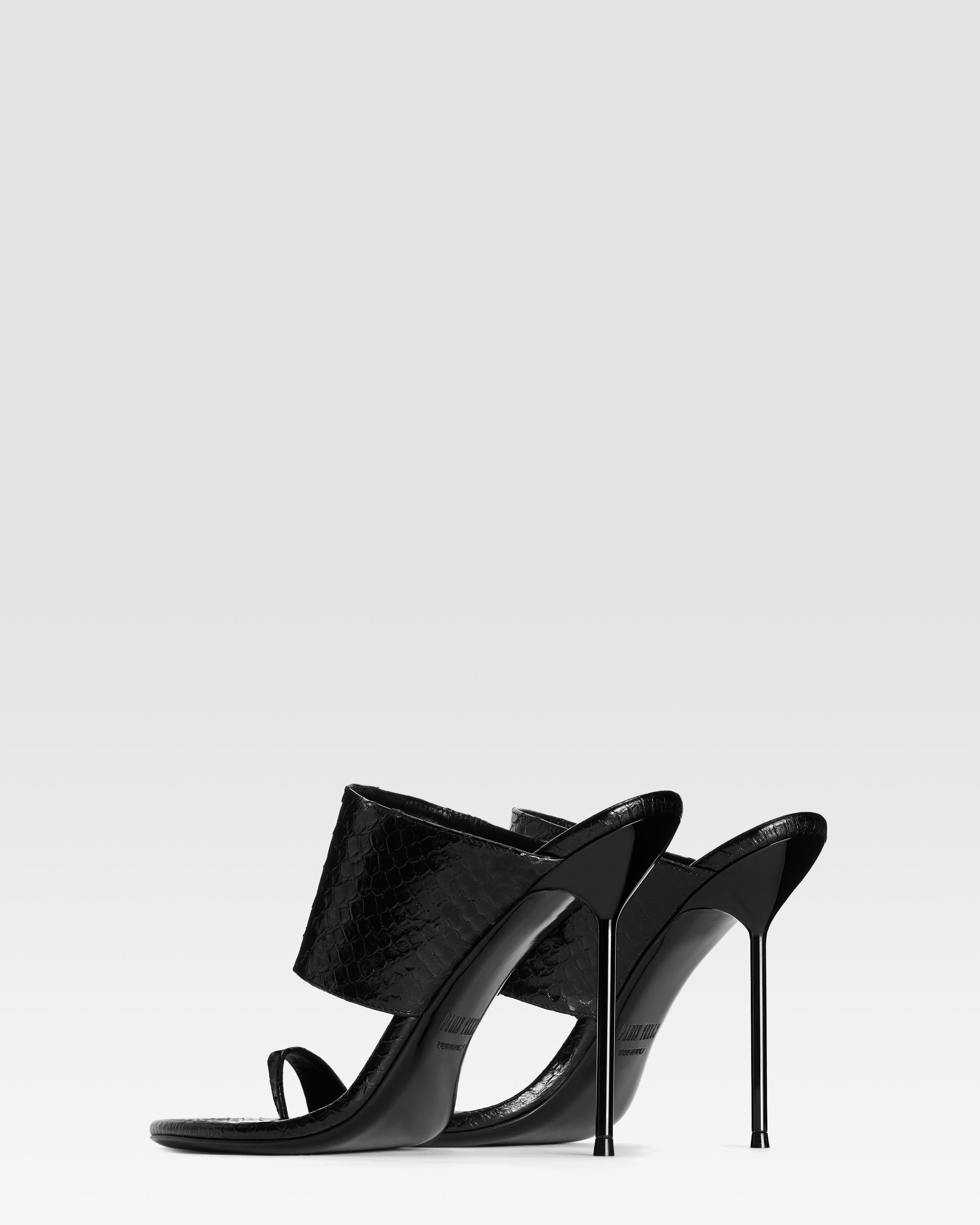 Slingback aus weissem Leder