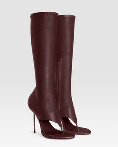 stivale infradito in nappa stretch