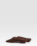 Sabots in pelle scamosciata ebano