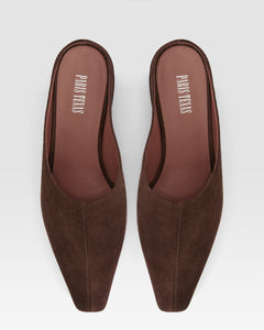 Sabots in pelle scamosciata ebano