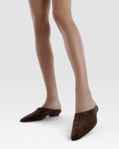 Sabots in pelle scamosciata ebano