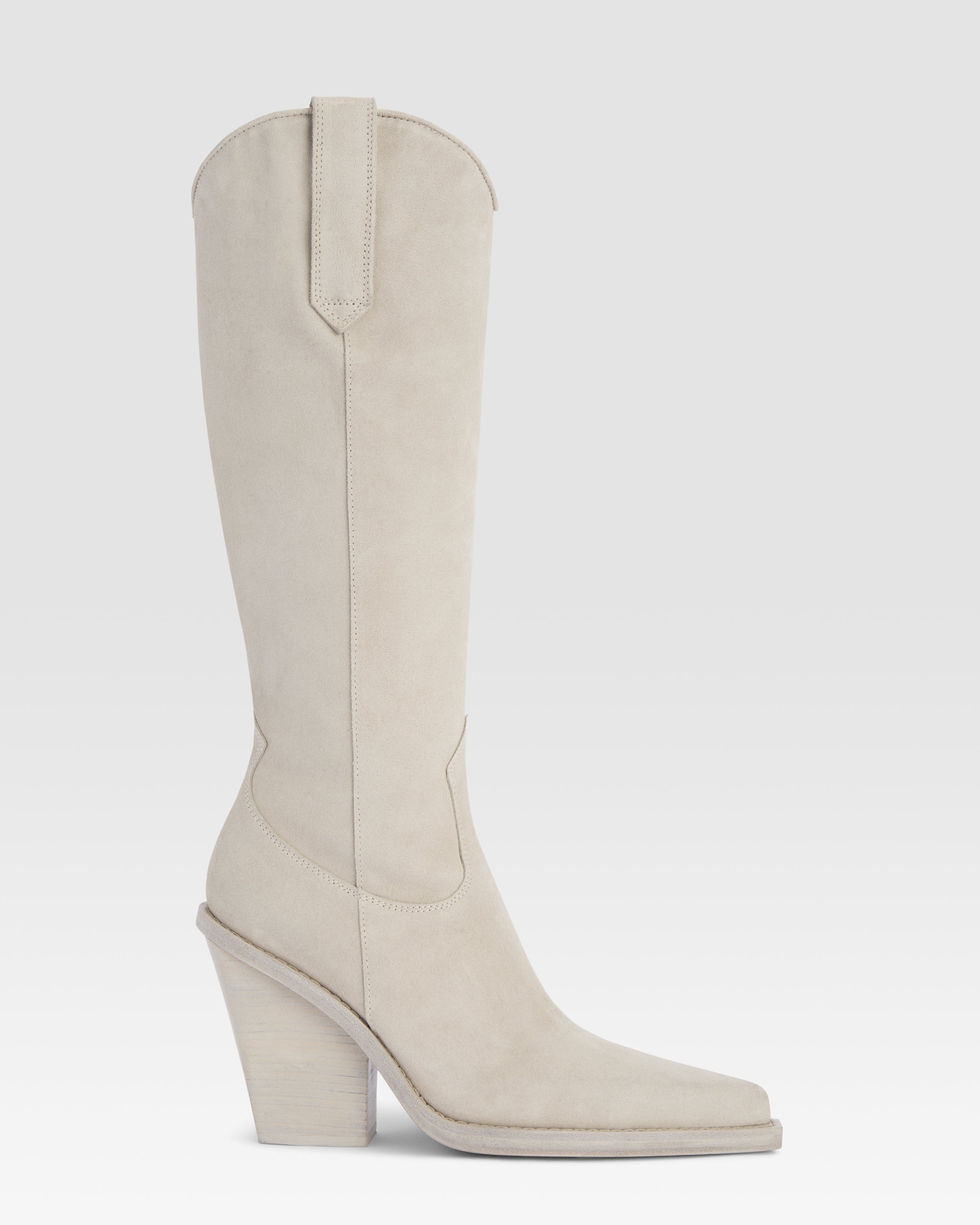 Bottes de cowboy en cuir de veau suede angora