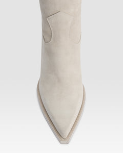 Texani in pelle scamosciata angora