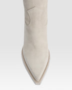 Bottes de cowboy en cuir de veau suede angora