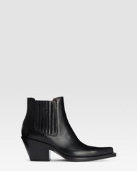 Patent leather ankle boot — BLACK
