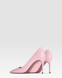 Pumps aus geburstetem Kalbsleder in Blutenrosa