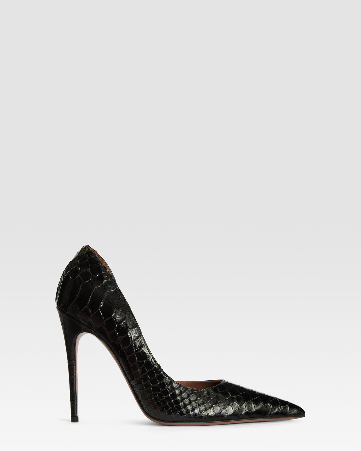 Pumps aus Leder mit Python-Print