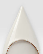 Decollete in pelle bianca stampa pitone