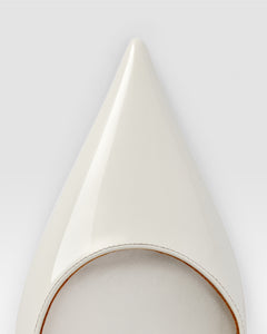 Decollete in pelle bianca stampa pitone