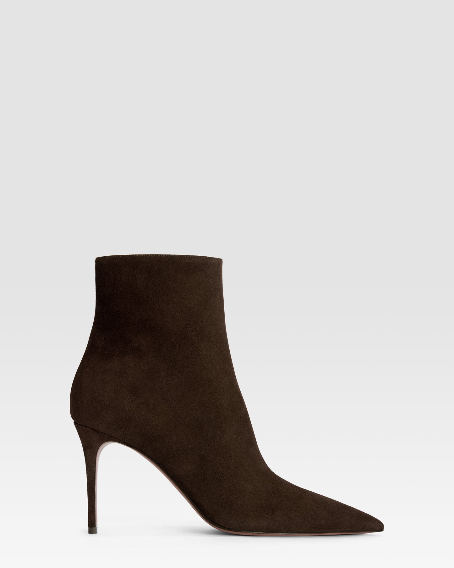 Ankle boots in ebony calf suede leather