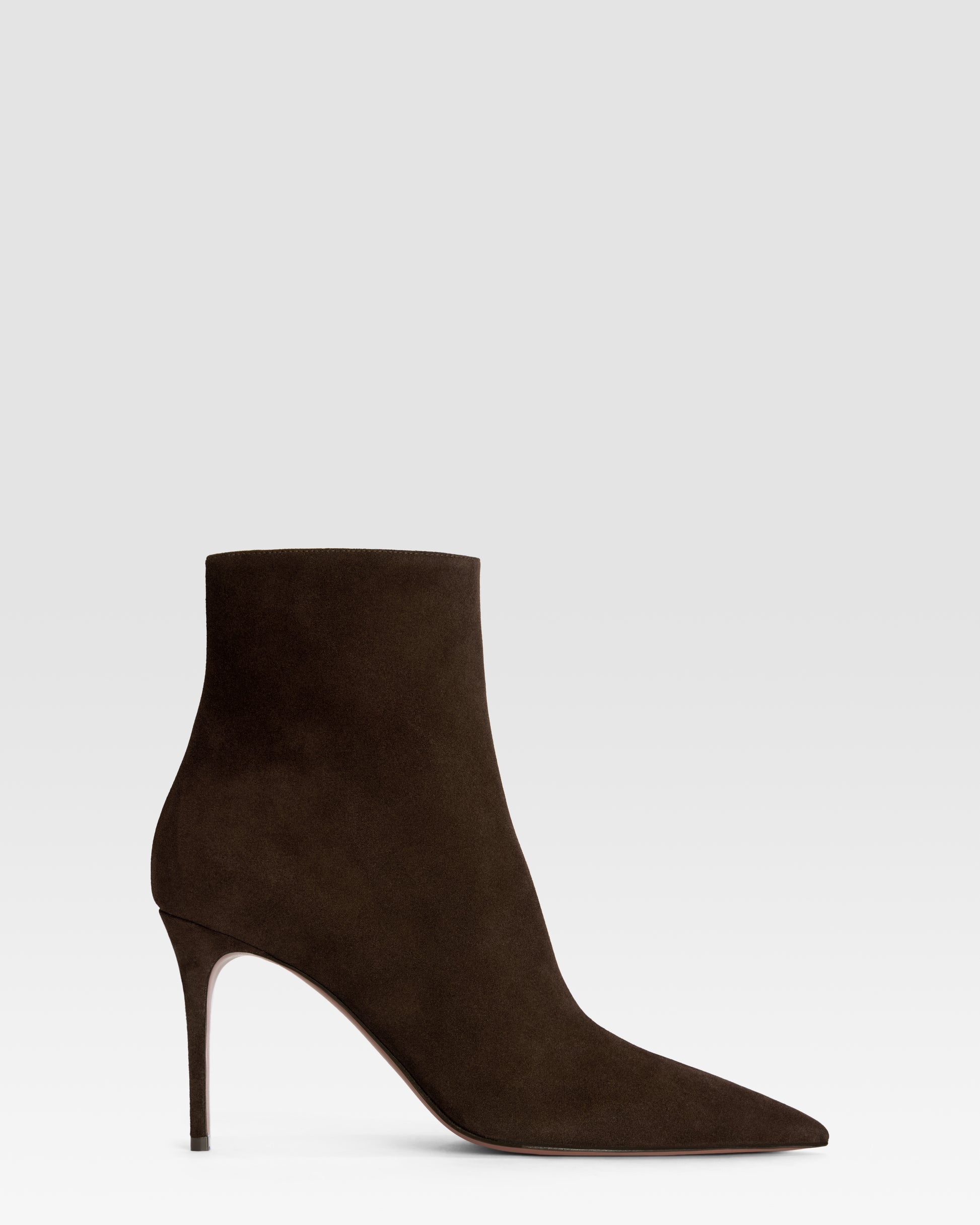 Ankle boots in ebony calf suede leather