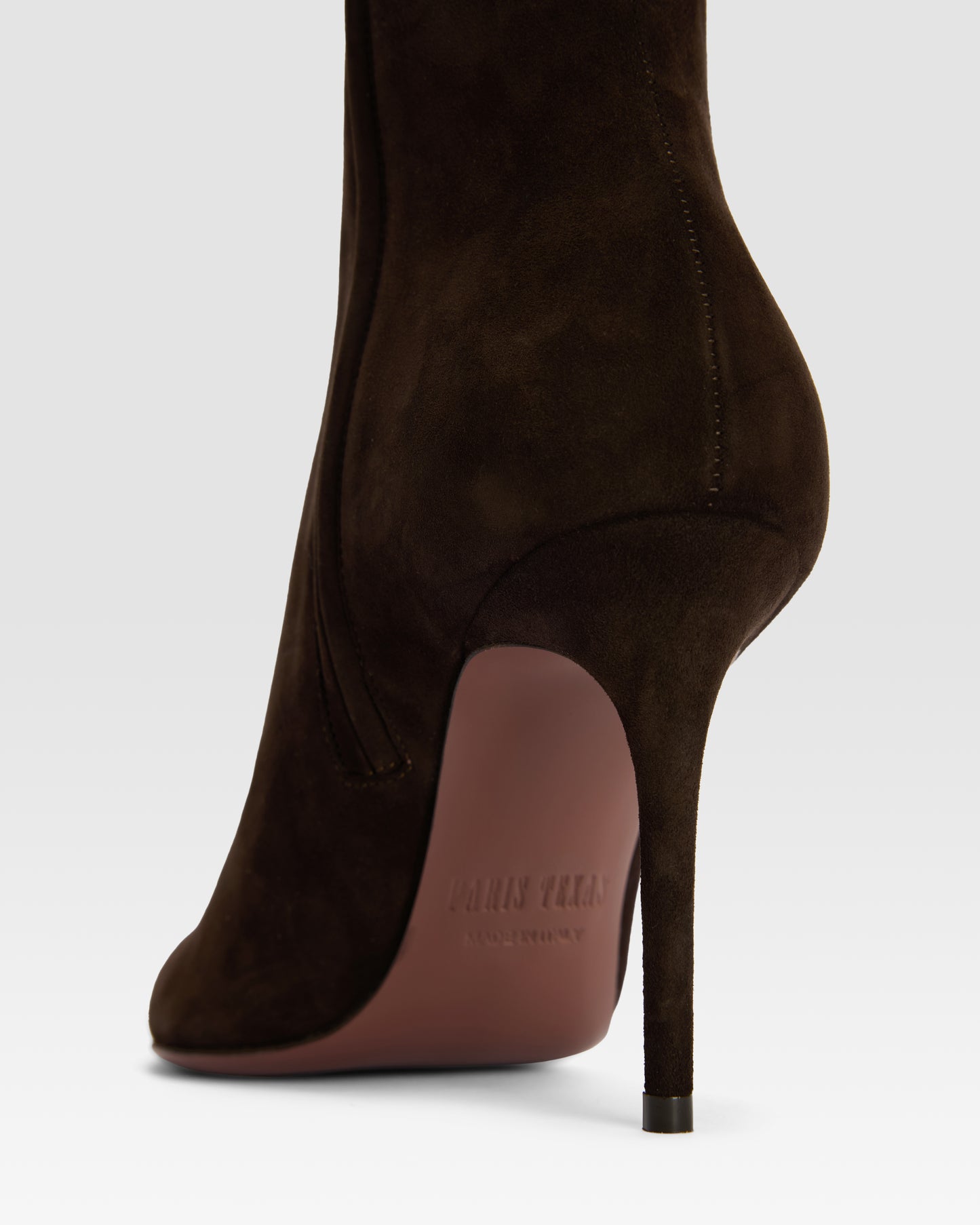 Ankle boots in ebony calf suede leather