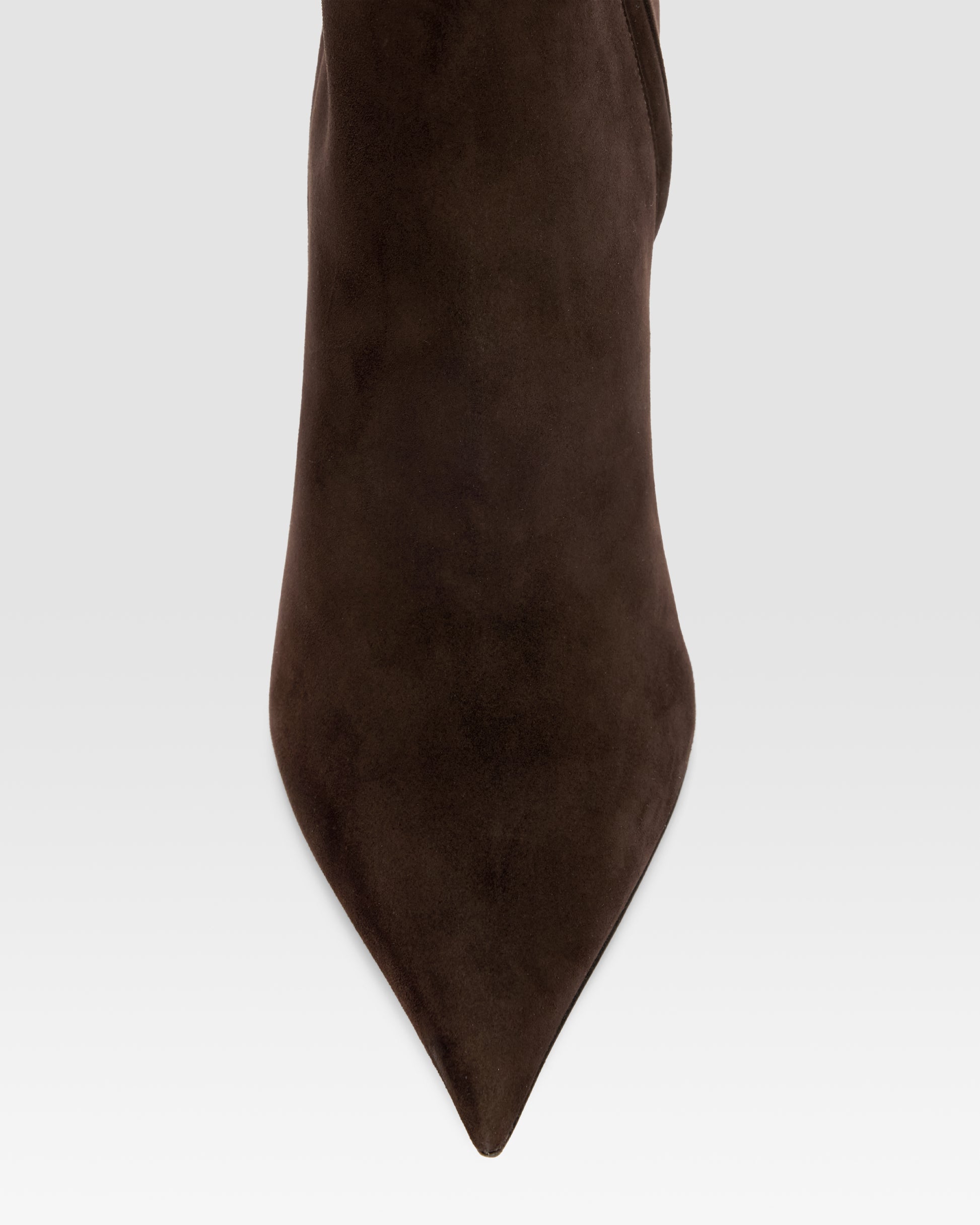 Ankle boots in ebony calf suede leather