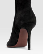 Bottines en cuir de veau suede noir
