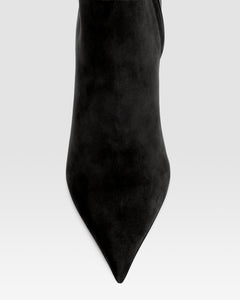 Bottines en cuir de veau suede noir