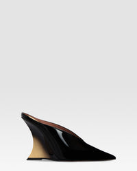 Sabots in vernice nera e oro — NERO - ORO