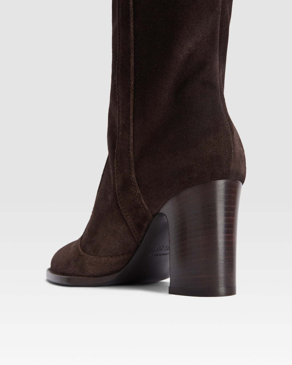 Stivali in pelle scamosciata ebano