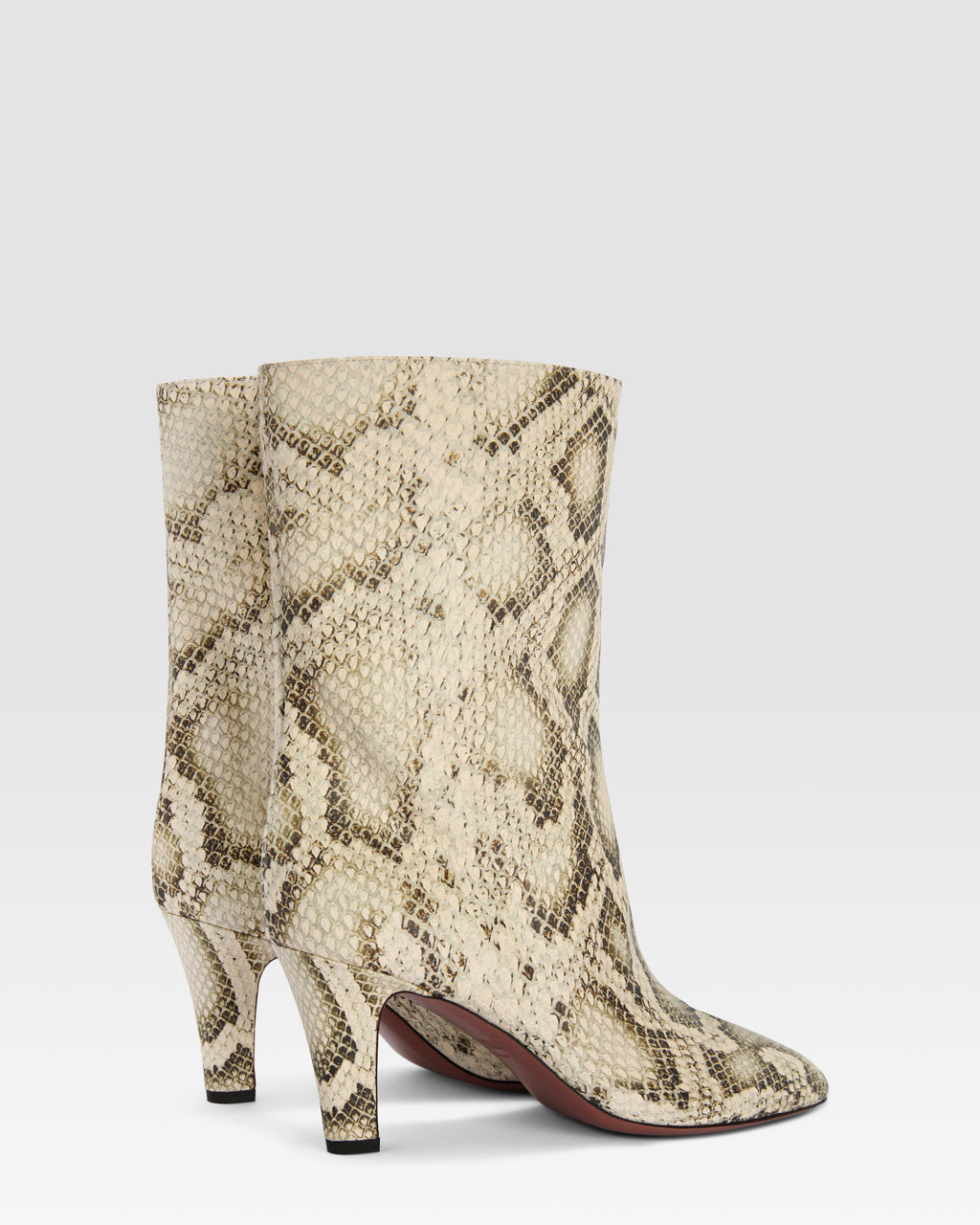 Python Ancle Boots Ankle boots in natural printed python leather - Paris Texas