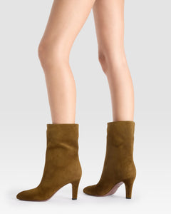 VELOURSLEDER ANKLE BOOT