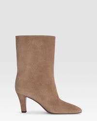 Stiefelette aus Wildleder — TAUPE