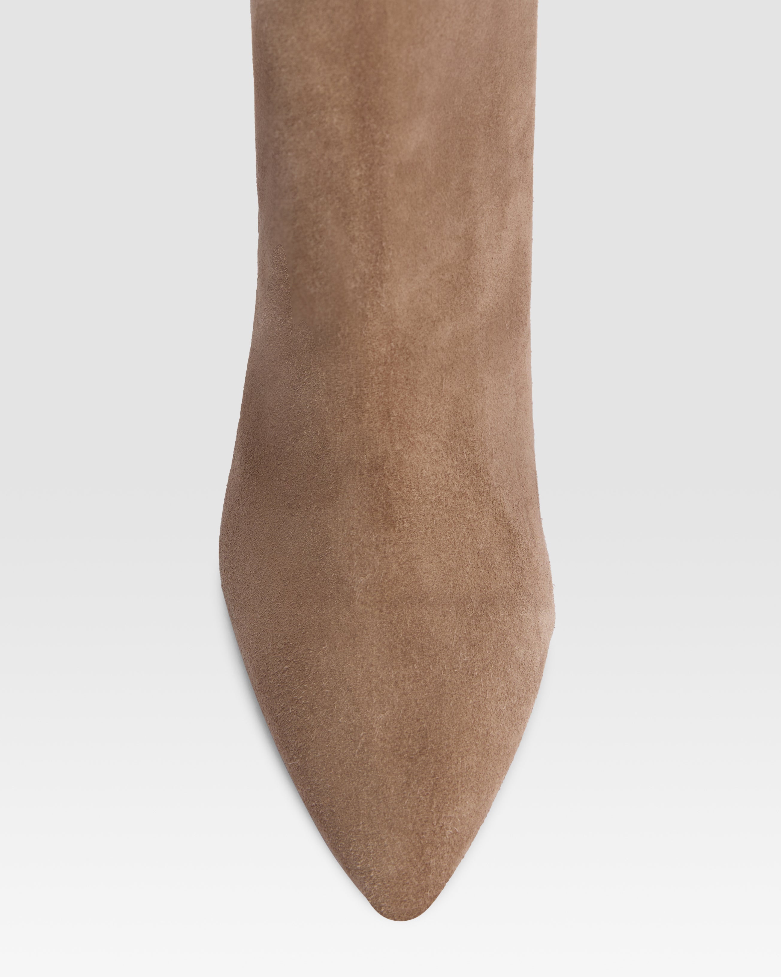 Stivaletti in pelle scamosciata grigio tortora