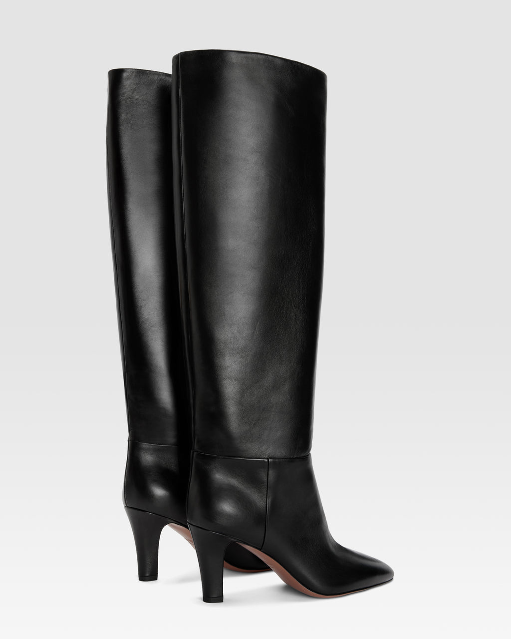 Stivali in pelle nera