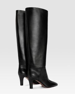 Stivali in pelle nera
