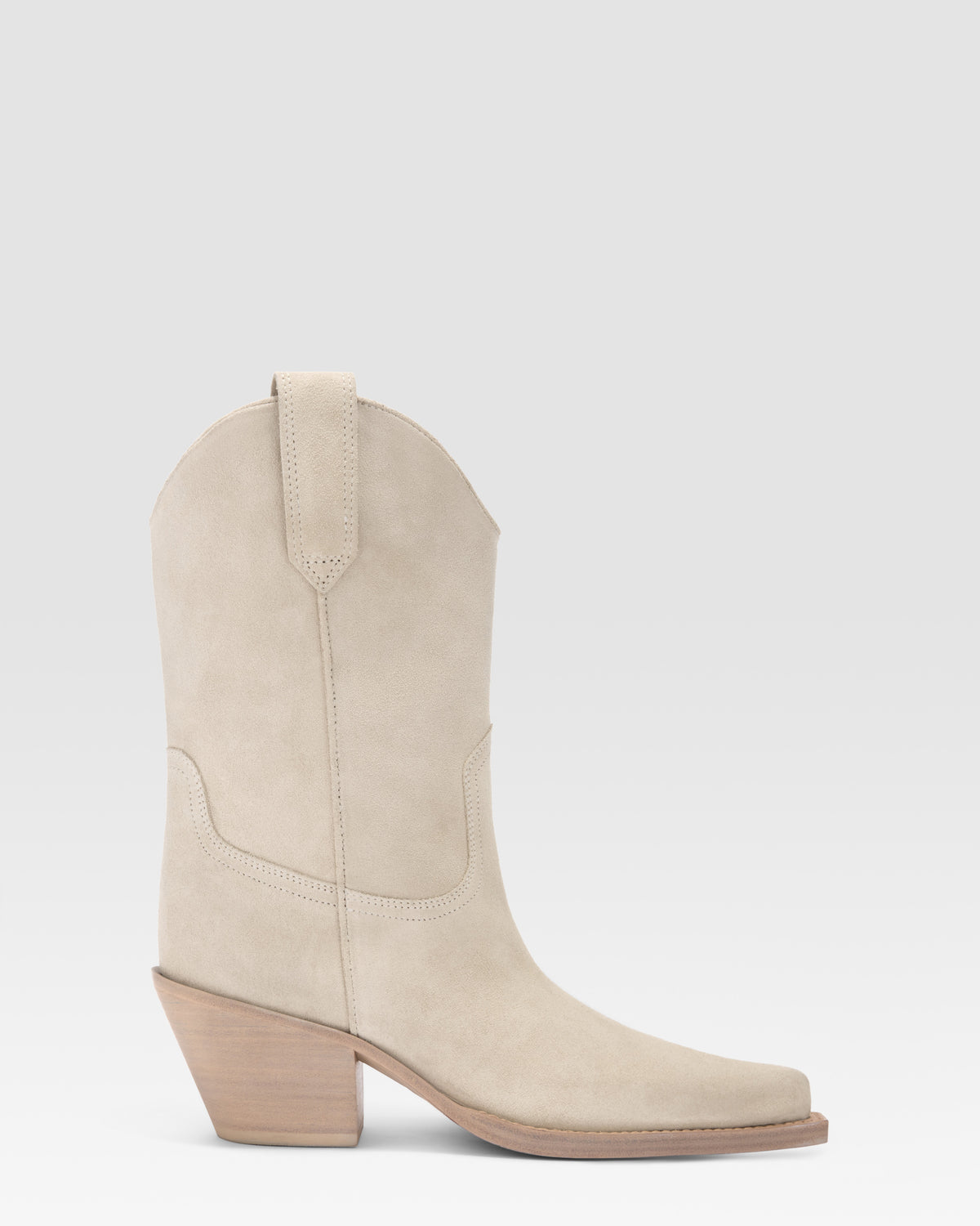 STIVALE TEXANO IN PELLE SCAMOSCIATA