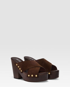 SUEDE LEATHER MULE