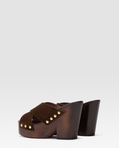 SUEDE LEATHER MULE