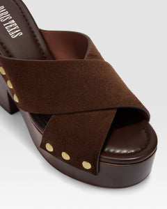 SUEDE LEATHER MULE