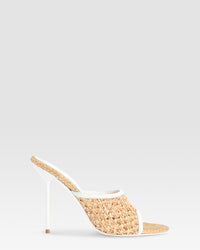 WOVEN RAFFIA MULE — NATURALE