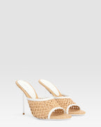 WOVEN RAFFIA MULE