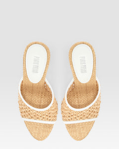 WOVEN RAFFIA MULE