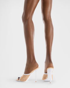 WOVEN RAFFIA MULE