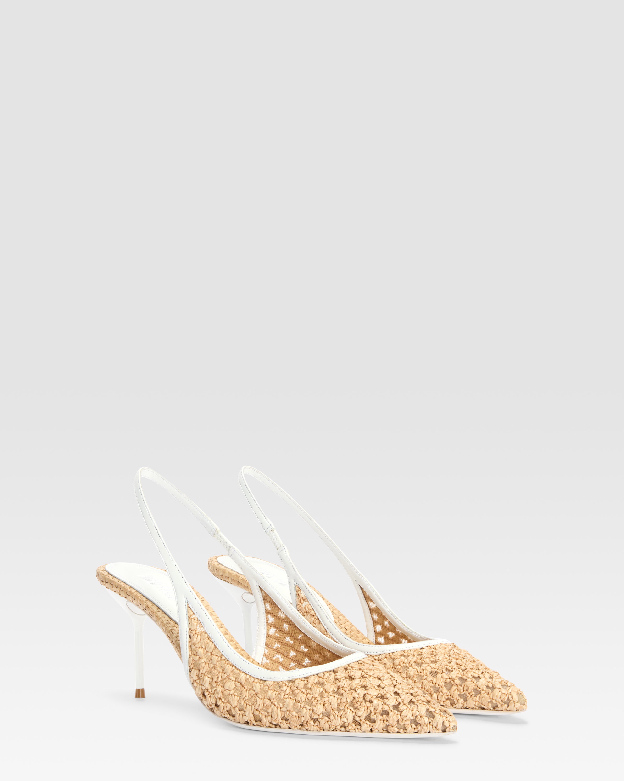 SLINGBACK IN RAFIA INTRECCIATA