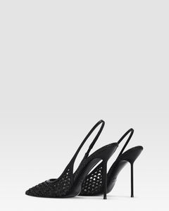 ZAPATO SLINGBACK DE RAFIA TRENZATA