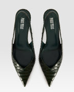 PYTHON-PRINT LEDER SLINGBACK