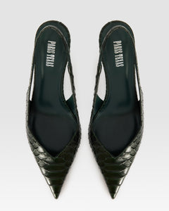 PYTHON-PRINT LEDER SLINGBACK