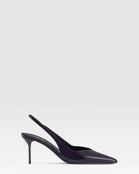 LACKLEDER SLINGBACK — VIOLET BLACK