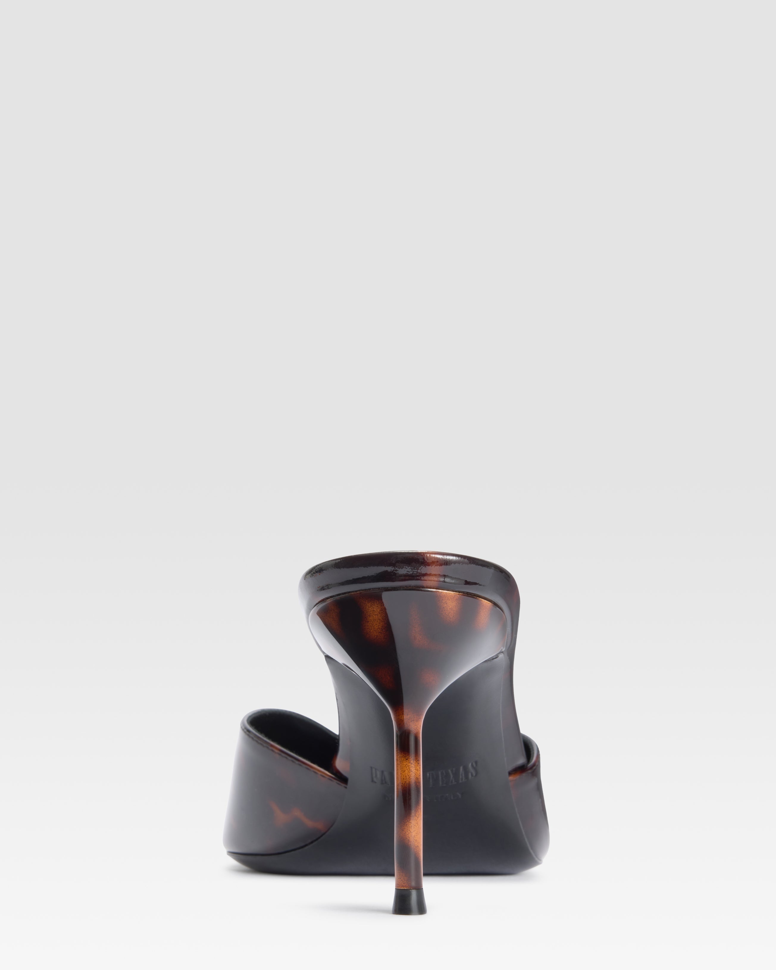 TORTOISE PATENT LEATHER SABOT