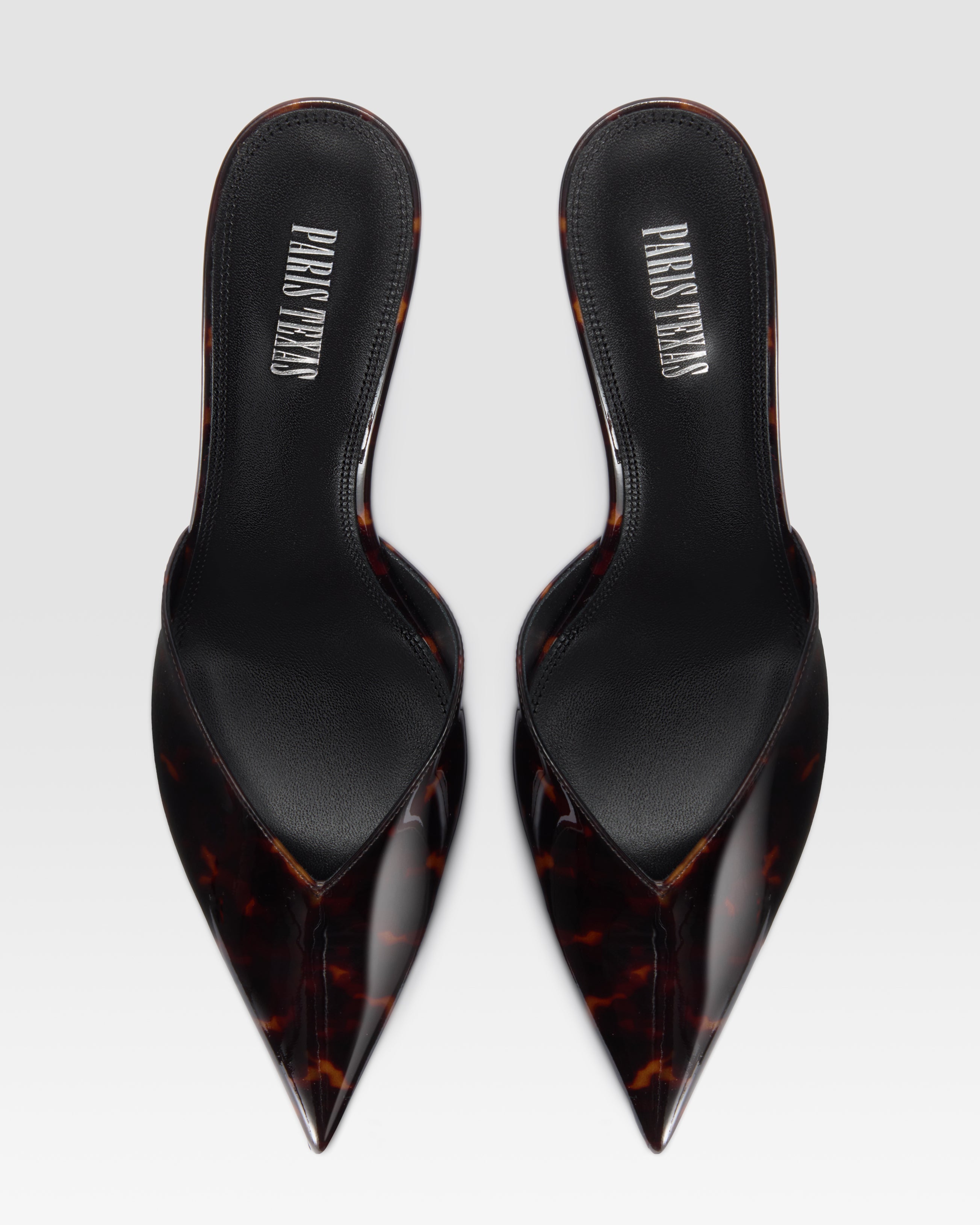 TORTOISE PATENT LEATHER SABOT